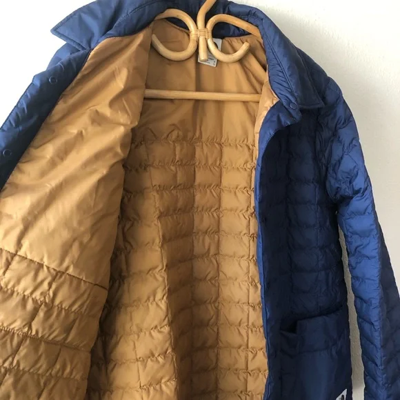 The North Face Womens Quilted Down Jacket size XL Navy Blue Packable Lightweight - Picture 2 of 6